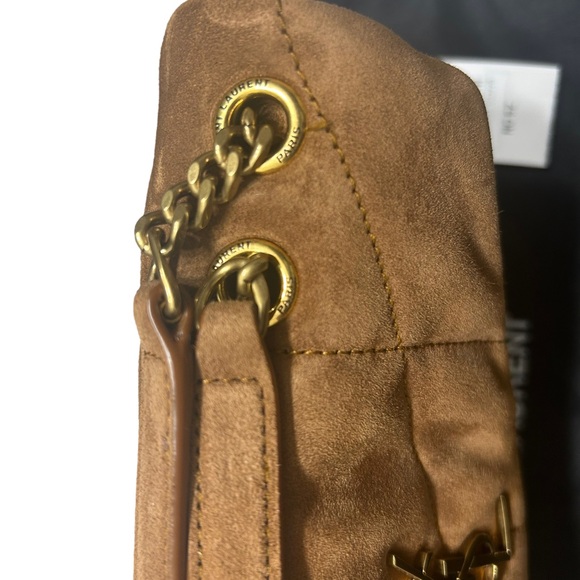 NWT YSL SAINT LAURENT LOULOU PUFFER SUEDE CROSSBODY SHOULDER BAG - Picture 10 of 16